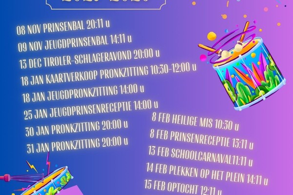 🎉Prikbordprogramma 2025-2026🎉
